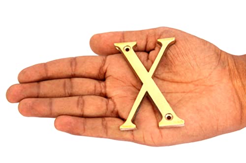 eSplanade - Brass House Hotel Door Name Alphabets - Wall Door Plaque Letter Alphabets - 3" Inches - Golden ("All Alphabet-3")