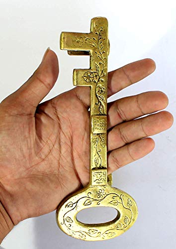 eSplanade - Designer Peacock Brass Door Handle Pair (2 pcs) | Home Decor | Door Decor | Pair of Brass Door Handles | Pair of Brass Door Pulls