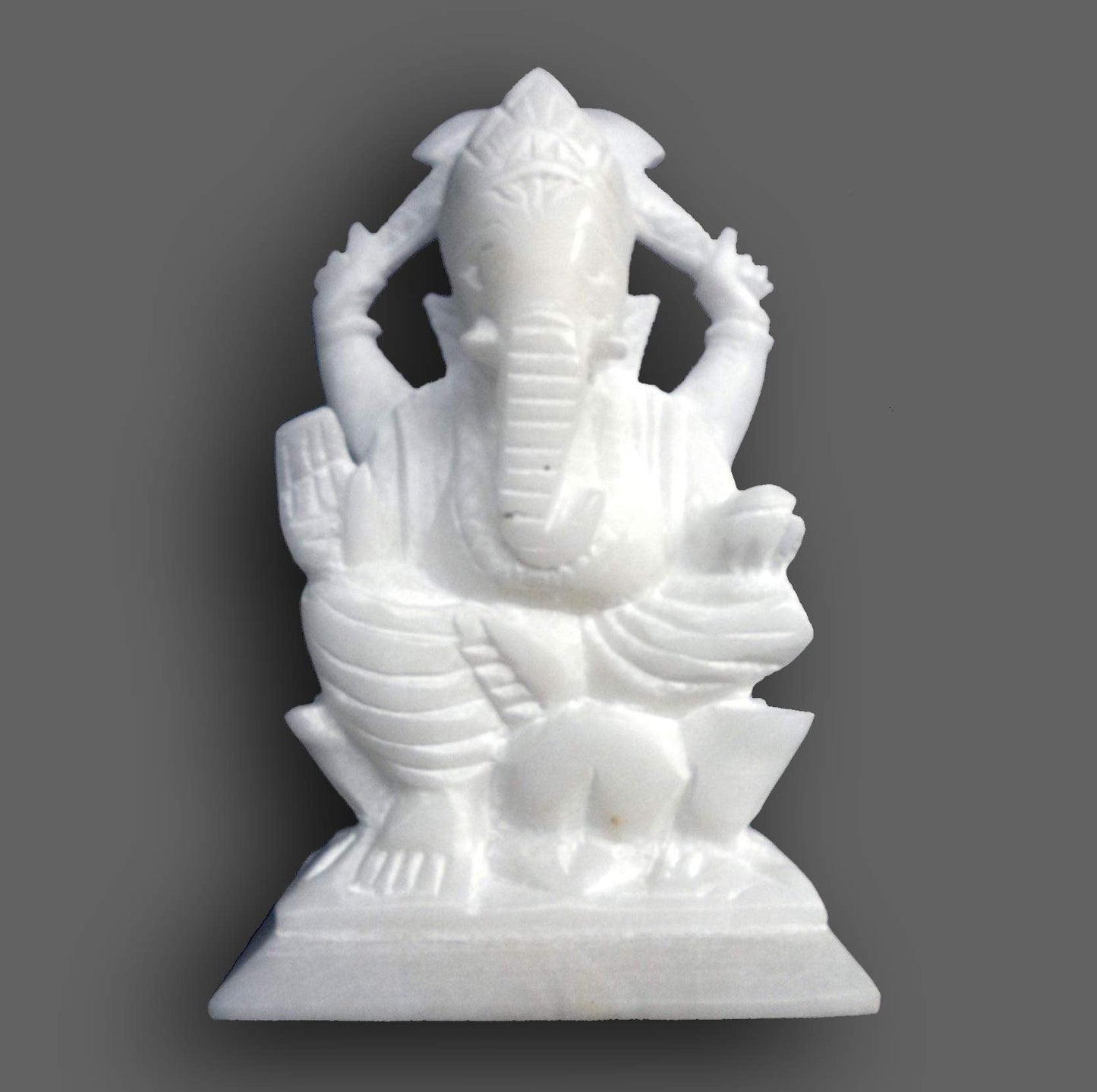 StonKraft Marble Ganesh Ganesha Statue Murti Idol ( Left Trunk)