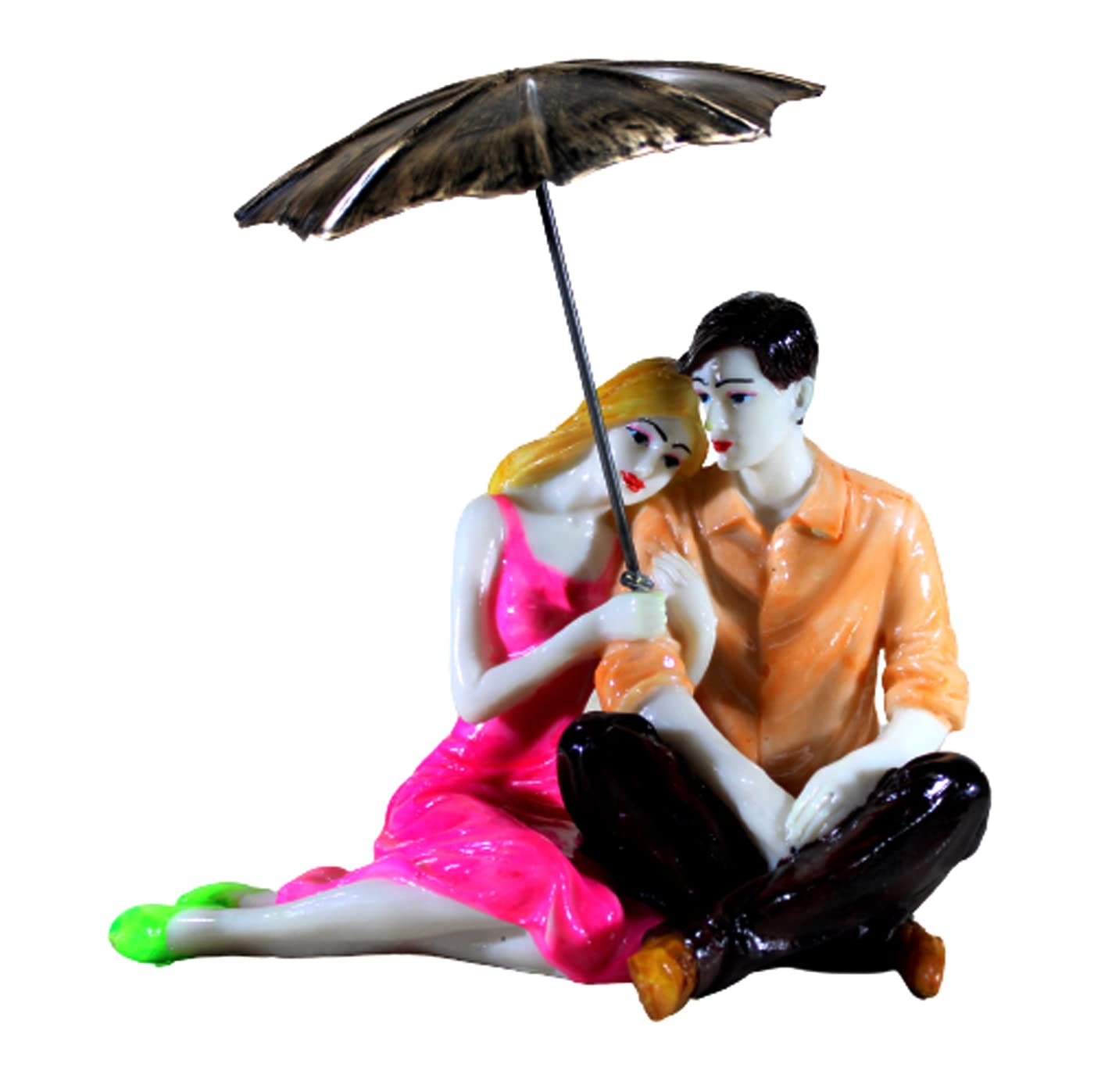 eSplanade Love Couple with Umbrella Showpiece Murti Idol Statue Sculpture (7")