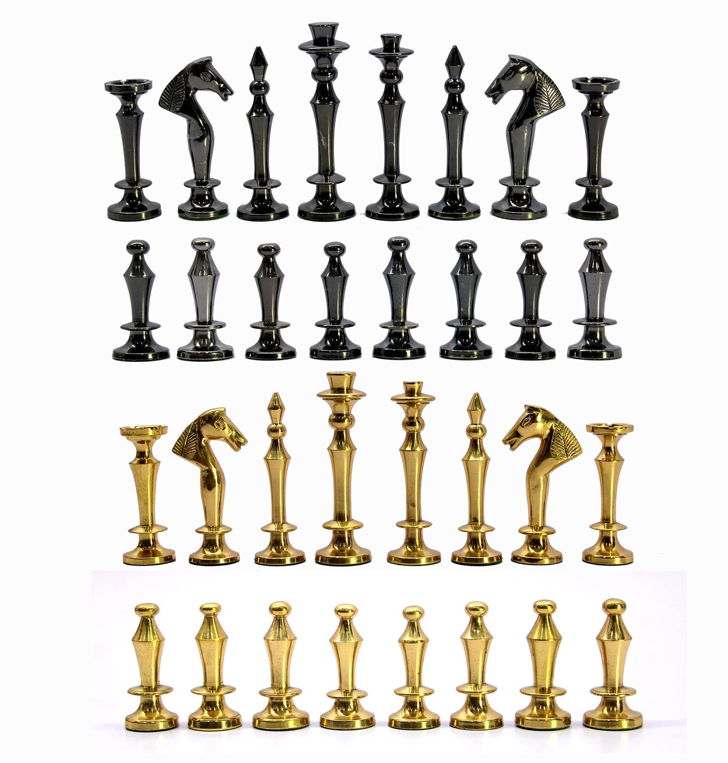 StonKraft Brass Chess Pieces Coins Pawns Chessmen - Copper Metal Chess Pieces