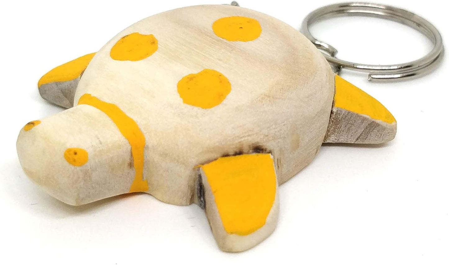 IVEI Wooden Turtle/Camera Key Ring - Set of 3 /Key Chains/Bag Charms/ Party Favors