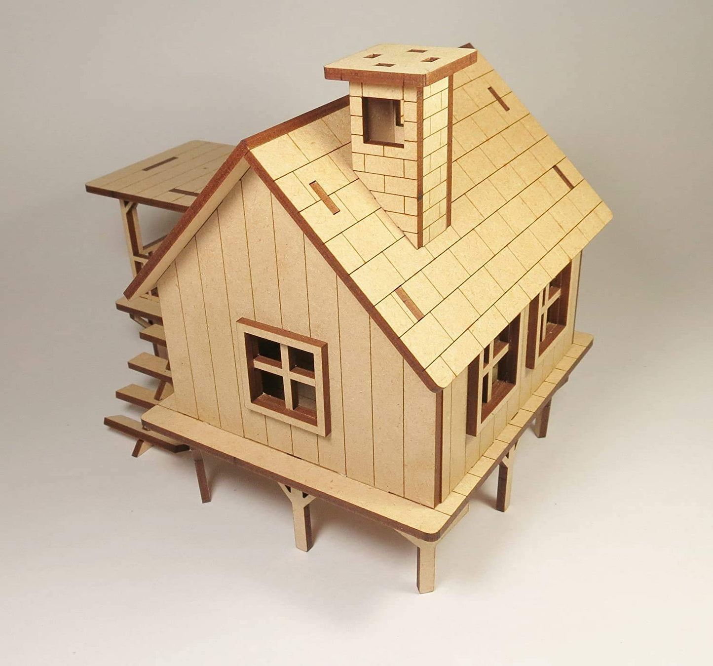 StonKraft Wooden 3D Puzzle Beach House - Home Decor, Construction Toy, Modeling Kit, School Project - Easy to Assemble