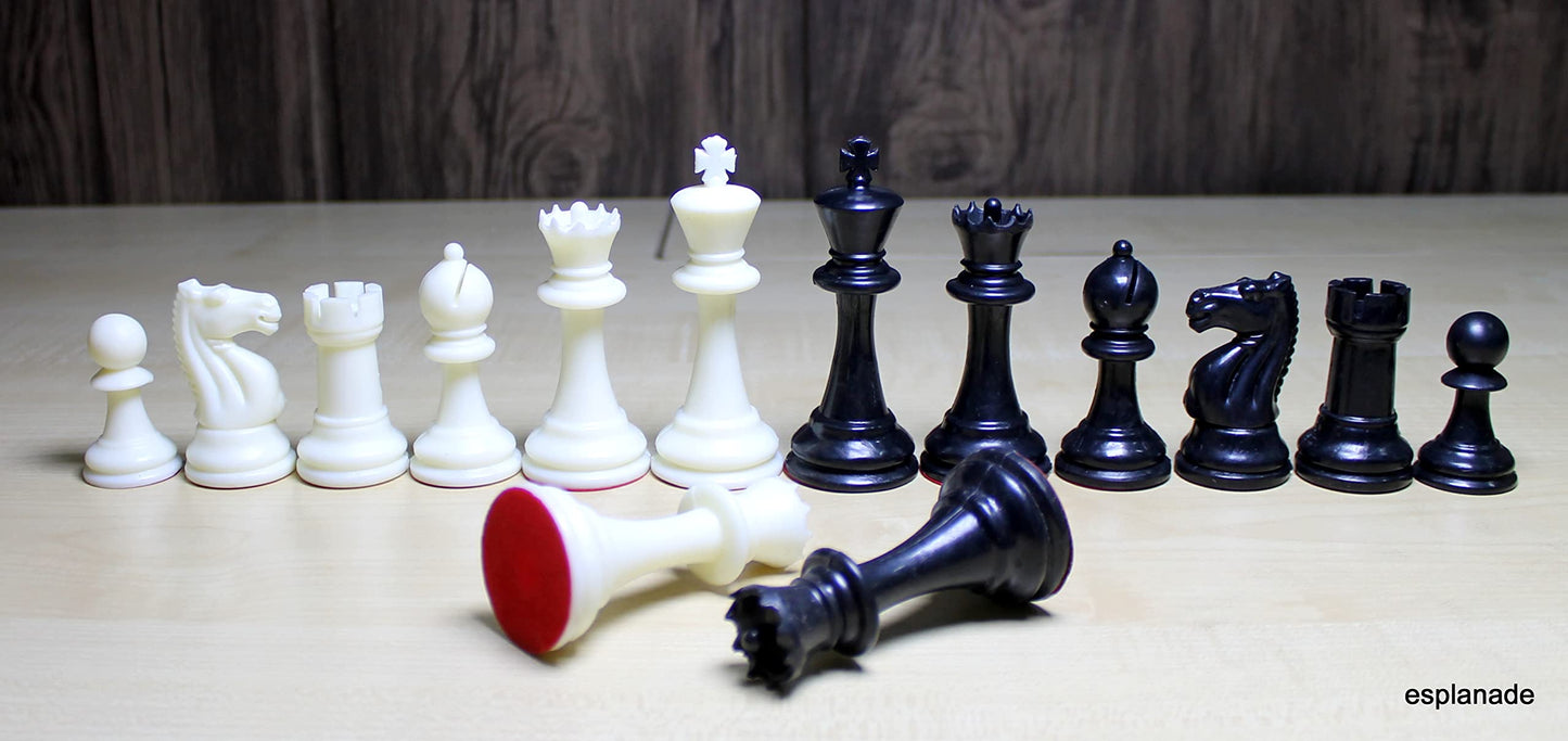 StonKraft - Tournament Chess Pieces (with Two Extra Queens) Chessmen Staunton Coins