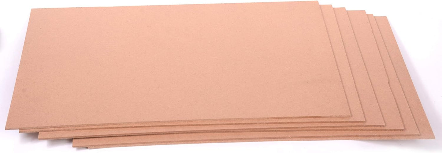 IVEI DIY Table Placemats Wood Sheet Craft -MDF Plain Rectangle Shaped Tablemats/Dining Mats Cutouts for Painting Wooden Sheet Craft - Set of 6 for Decoupage MDF Plains, Resin Art Work & Decoration