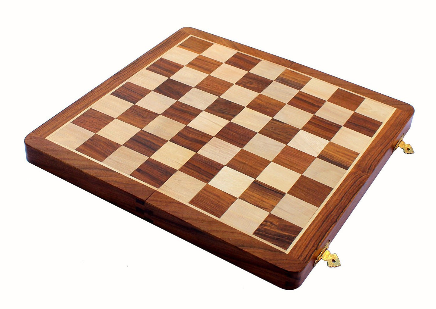 StonKraft Wooden Chess Board Without Pieces for Professional Chess Players - Appropriate Wooden & Brass Chess Pieces Chessmen Available Separately by Brand (14", 16",21"- Acacia Wood)