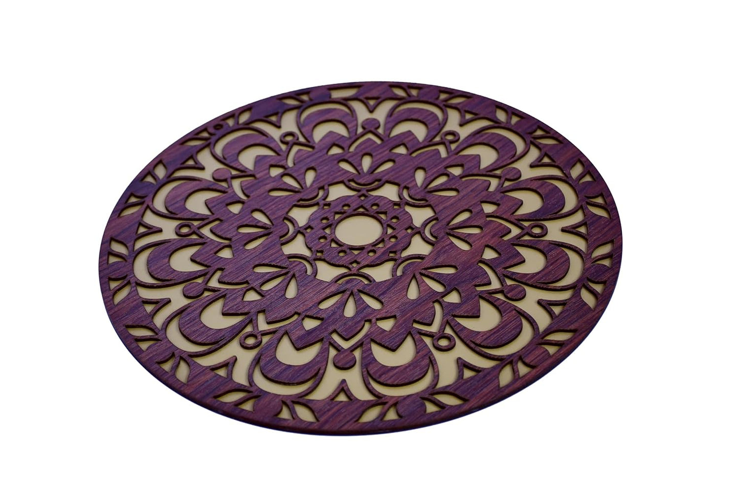ESPLANADE Wood Wall Hanging- Satiya, Om, Ganesh & Mandala Home Decoration Items for Living Room, Wall Decor Items, Decor for Home and Office - 12in