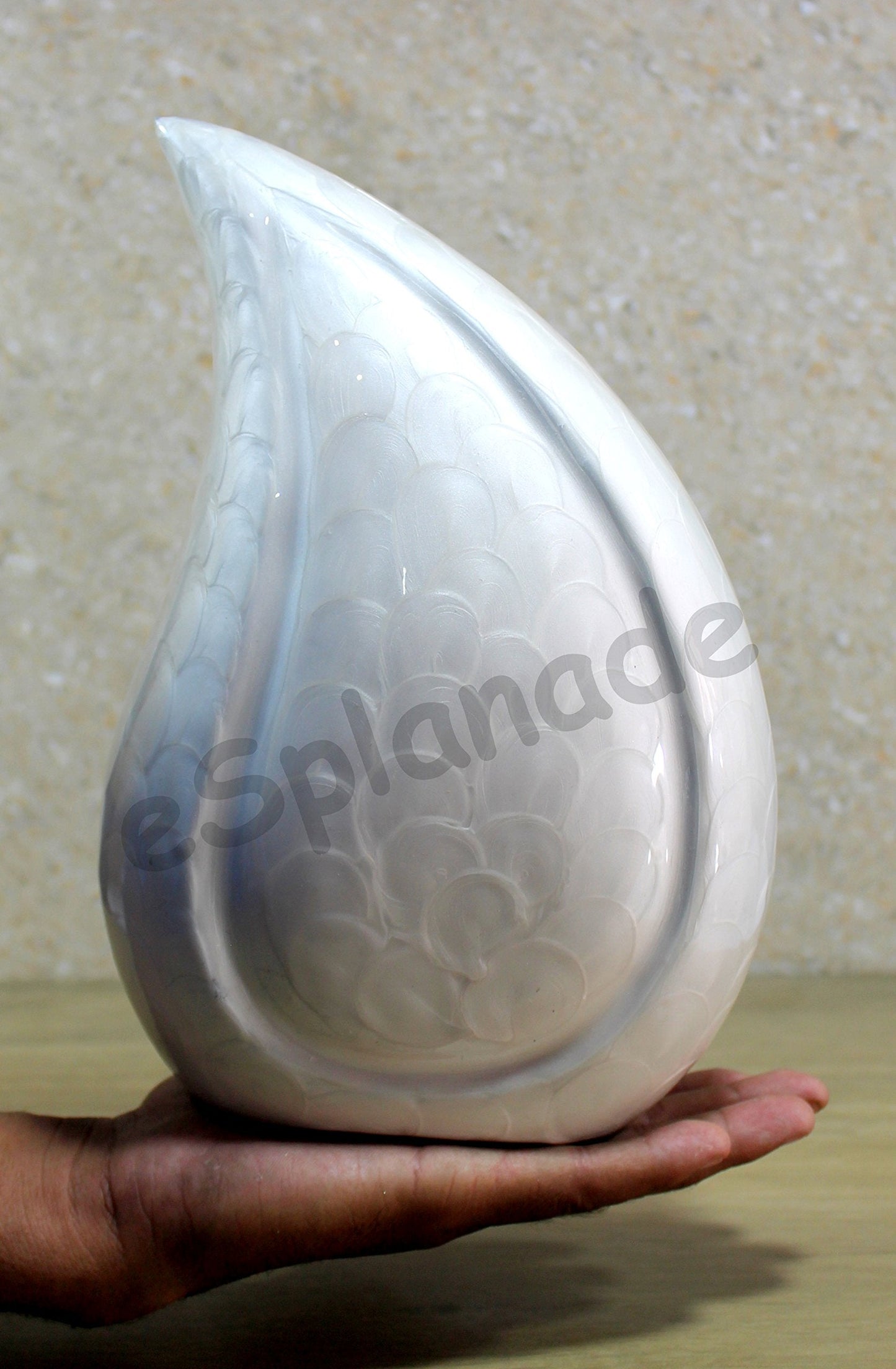 eSplanade Teardrop Cremation Urn Memorial Container Jar Pot | Cremation urn | Metal urn | Burial urn