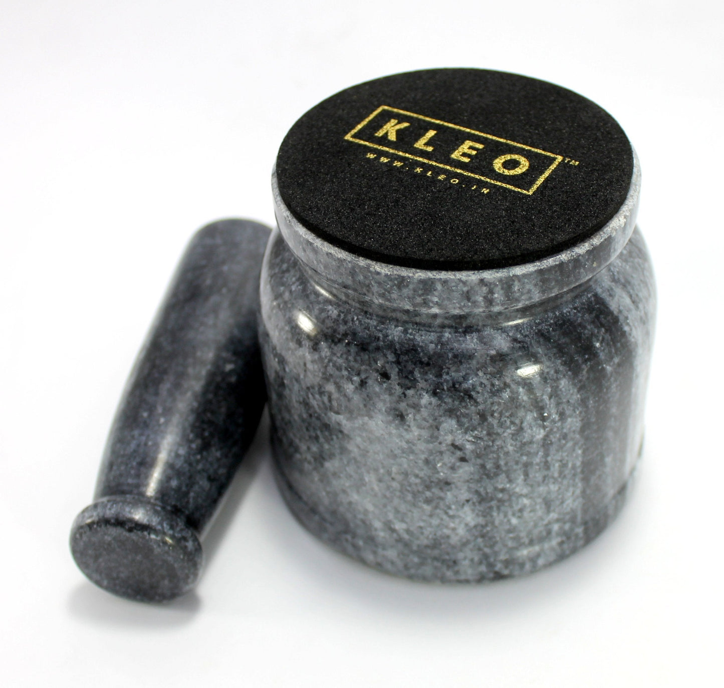 KLEO Natural Stone Mortar and Pestle Set as Spice Grinder, Medicine Masher - Okhli and Musal (All Colours)