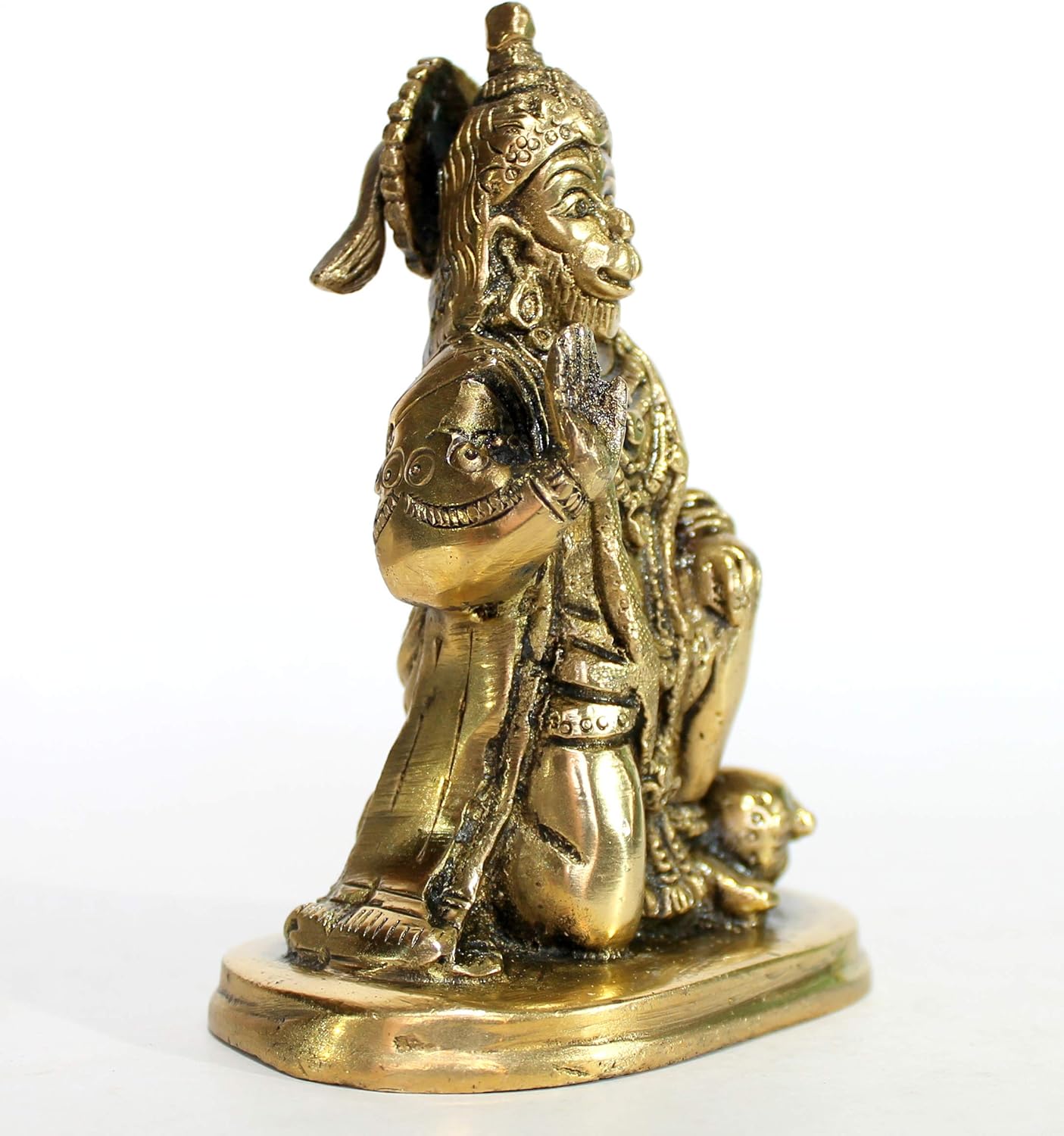 eSplanade Brass Hanuman Anjaneya Pavan Putra Bajrangbali Maruti Idol Murti Moorti Statue- 11", 4.75", 9.5"