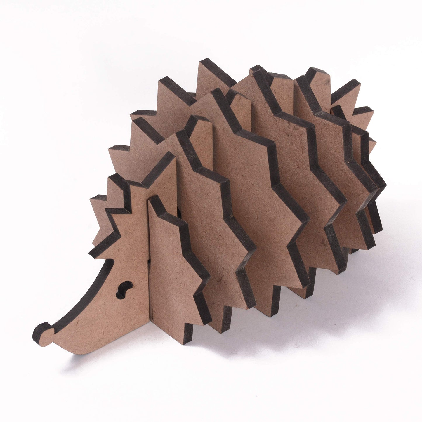 IVEI MDF DIY Coasters with Holder - MDF Plain Wooden Coasters & Holder Blank Cutouts for Painting Wooden Sheet Craft, Decoupage, Resin Art Work & Decoration - Set of 6 Coasters-- Hedgehog & Sheep