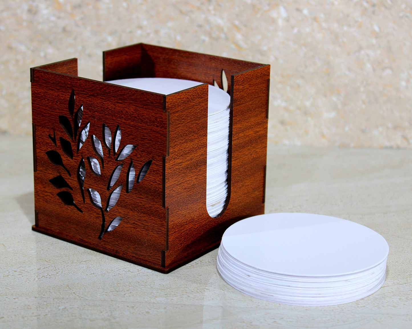 eSplanade Disposable Paper Coasters - Use and Throw Reversible Paper Coasters