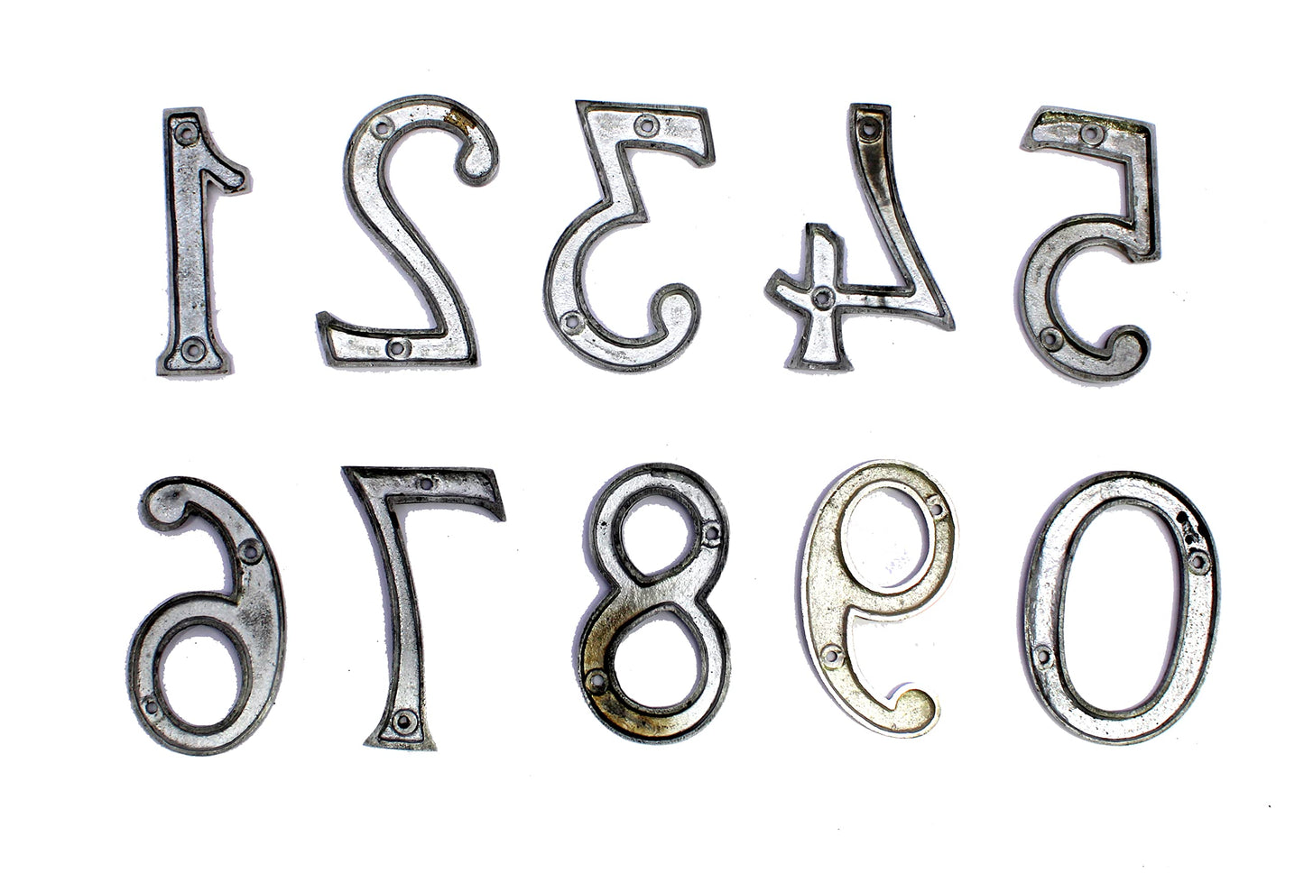 eSplanade 4" Brass House Hotel Door Number Plaque Sticky Numeric Numerical Digit 0-9