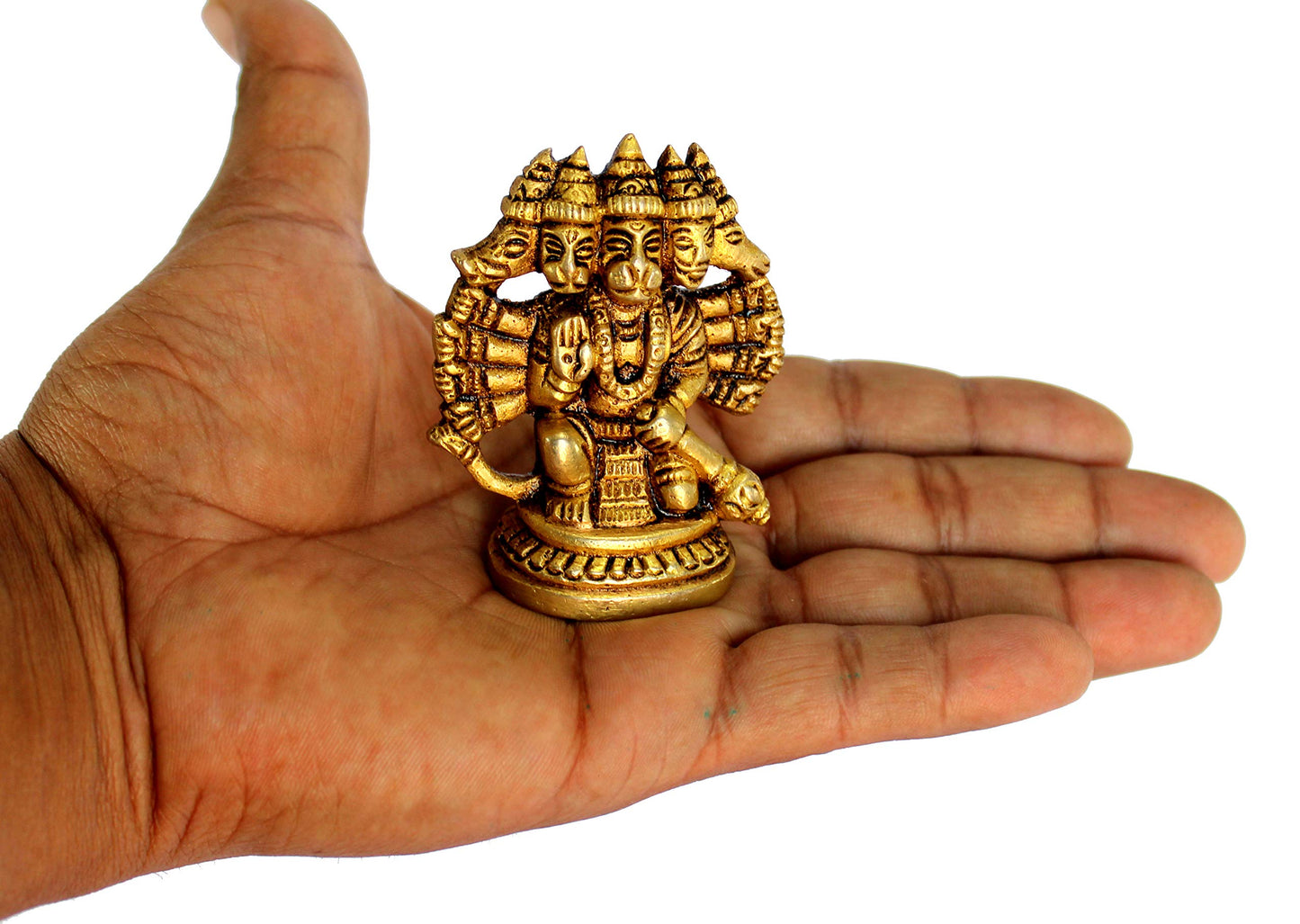 eSplanade Brass Panchmukhi Hanuman Anjaneya Pavan Putra Bajrangbali Idol Murti Moorti Statue