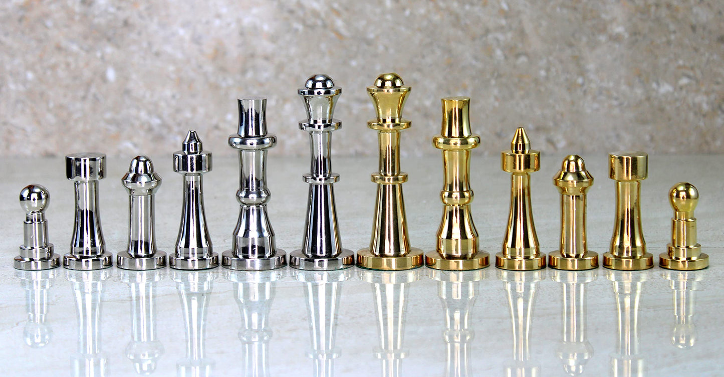 StonKraft Brass Chess Pieces Coins Pawns Chessmen - Copper Metal Chess Pieces