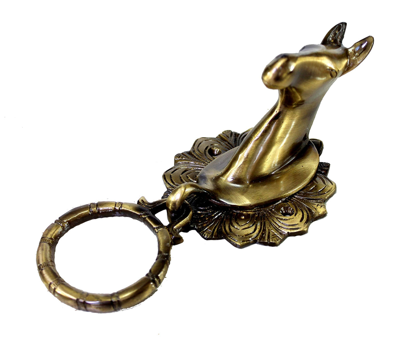 eSplanade Horse Rabbit Reindeer Elephant Brass Door Knockers | Door Decor Accessories | Brass Gate Knockers (Reindeer, Ganesh, Horse, Buddha, Elephant))