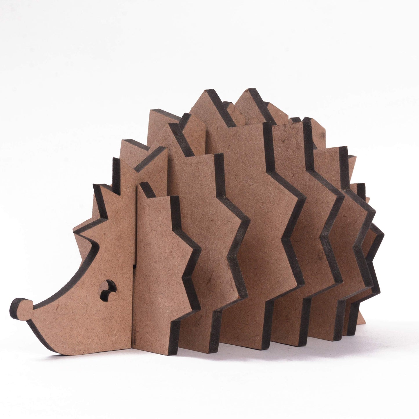 IVEI MDF DIY Coasters with Holder - MDF Plain Wooden Coasters & Holder Blank Cutouts for Painting Wooden Sheet Craft, Decoupage, Resin Art Work & Decoration - Set of 6 Coasters-- Hedgehog & Sheep