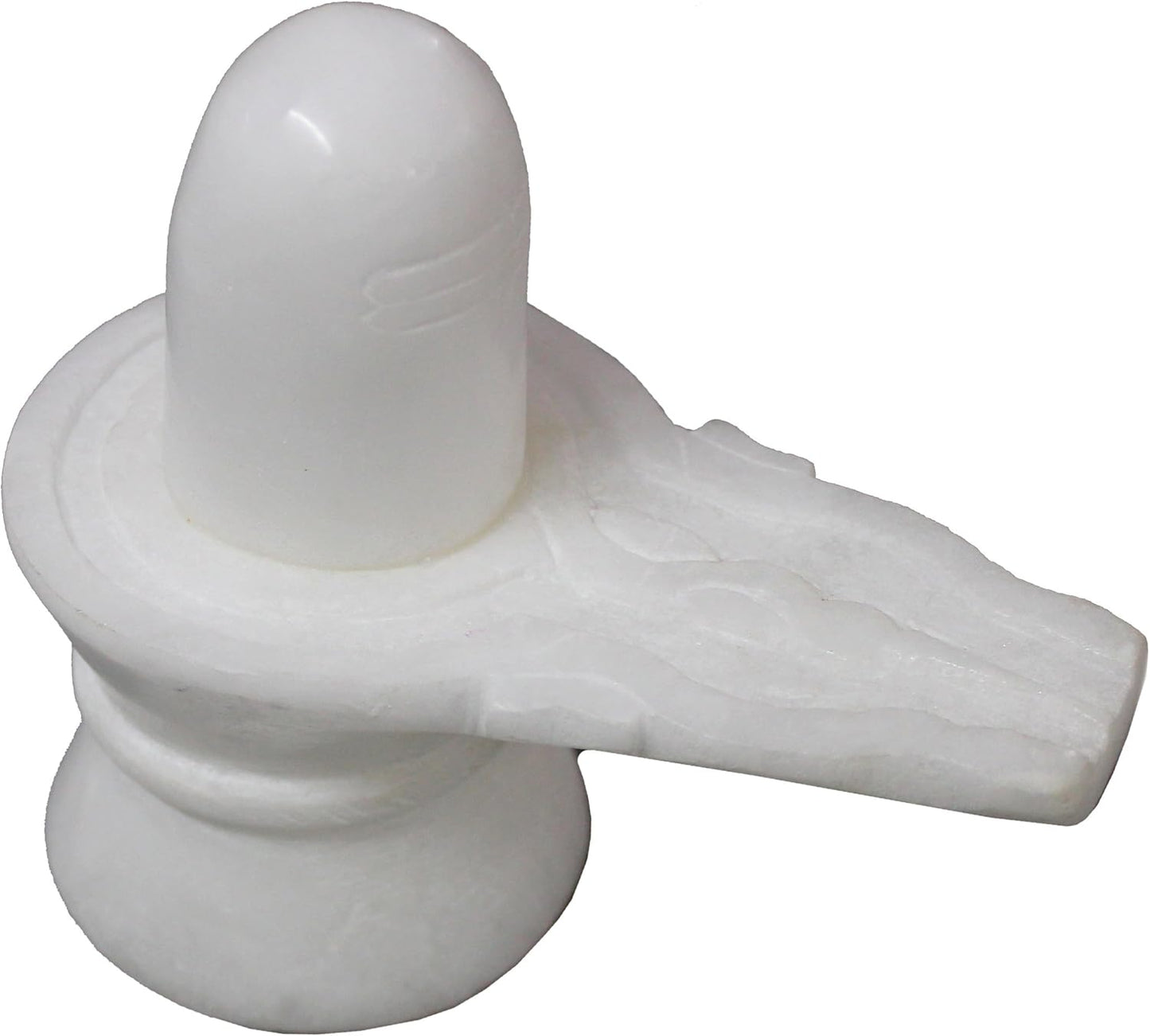 KLEO Baahubali Design Big Size Grey/Black Natural Stone Shiva Lingam Shiv Ling Idol Murti for Daily Pooja Purpose- 4.25, 5 inches