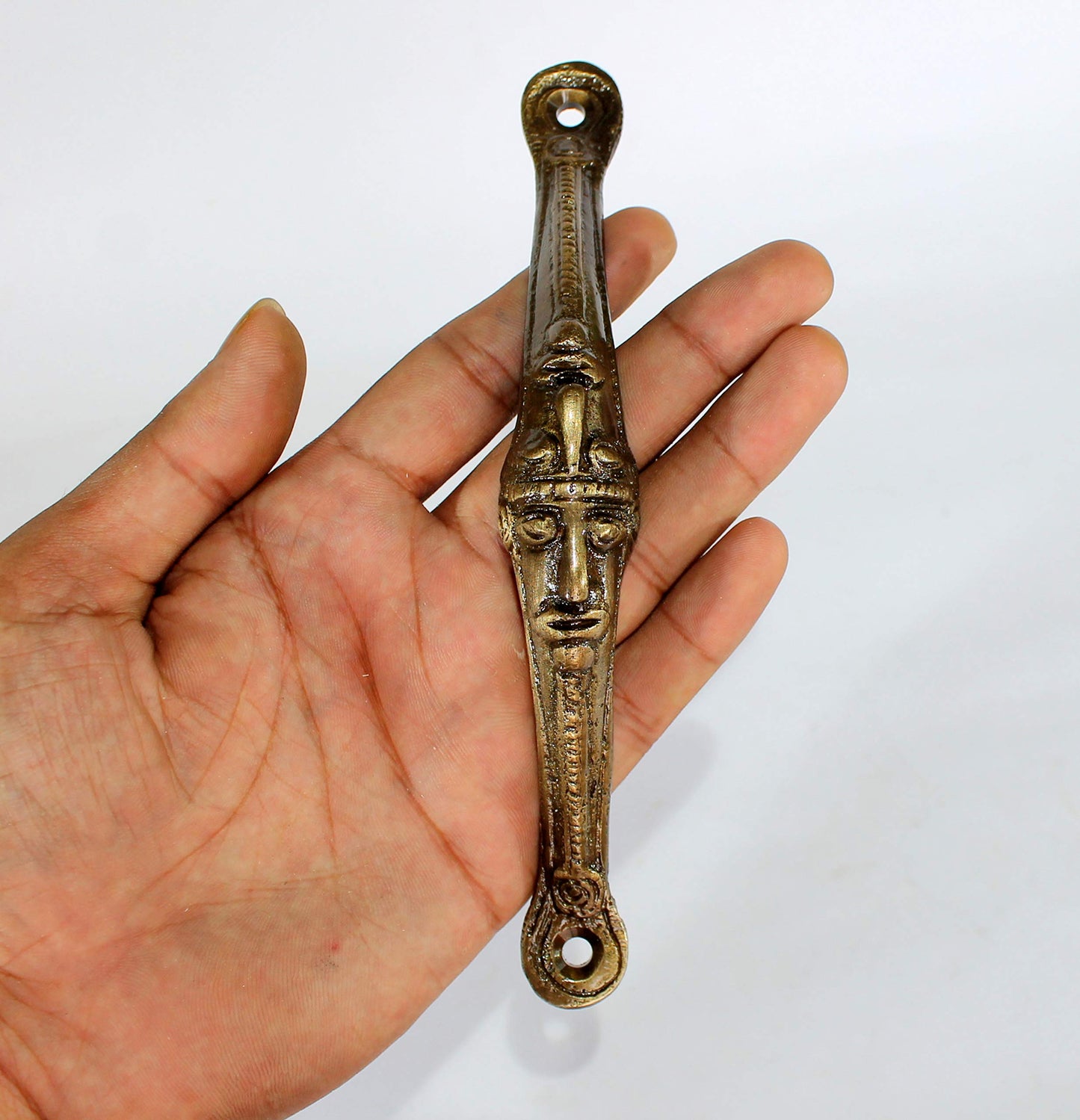 eSplanade - Designer Peacock Brass Door Handle Pair (2 pcs) | Home Decor | Door Decor | Pair of Brass Door Handles | Pair of Brass Door Pulls