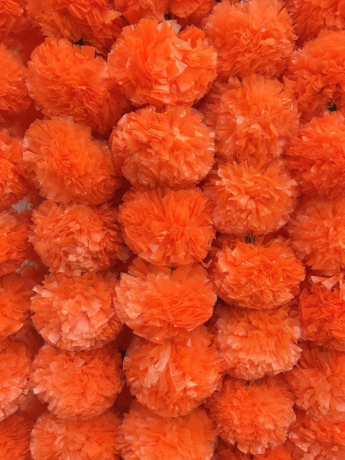 eSplanade Artificial Marigold Flower Garlands for Home Decor - Pack of 5 Strings - Multi-colour- 4 to 4.5 Feet Length