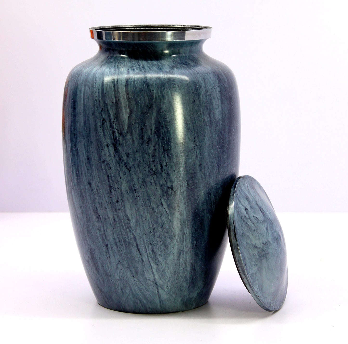 eSplanade Metal Cremation Urn Memorial Jar Pot Container | Full Size Printed Urn for Funeral Ashes Burial | Metal Urns | (Multicolor) - 10" Inches