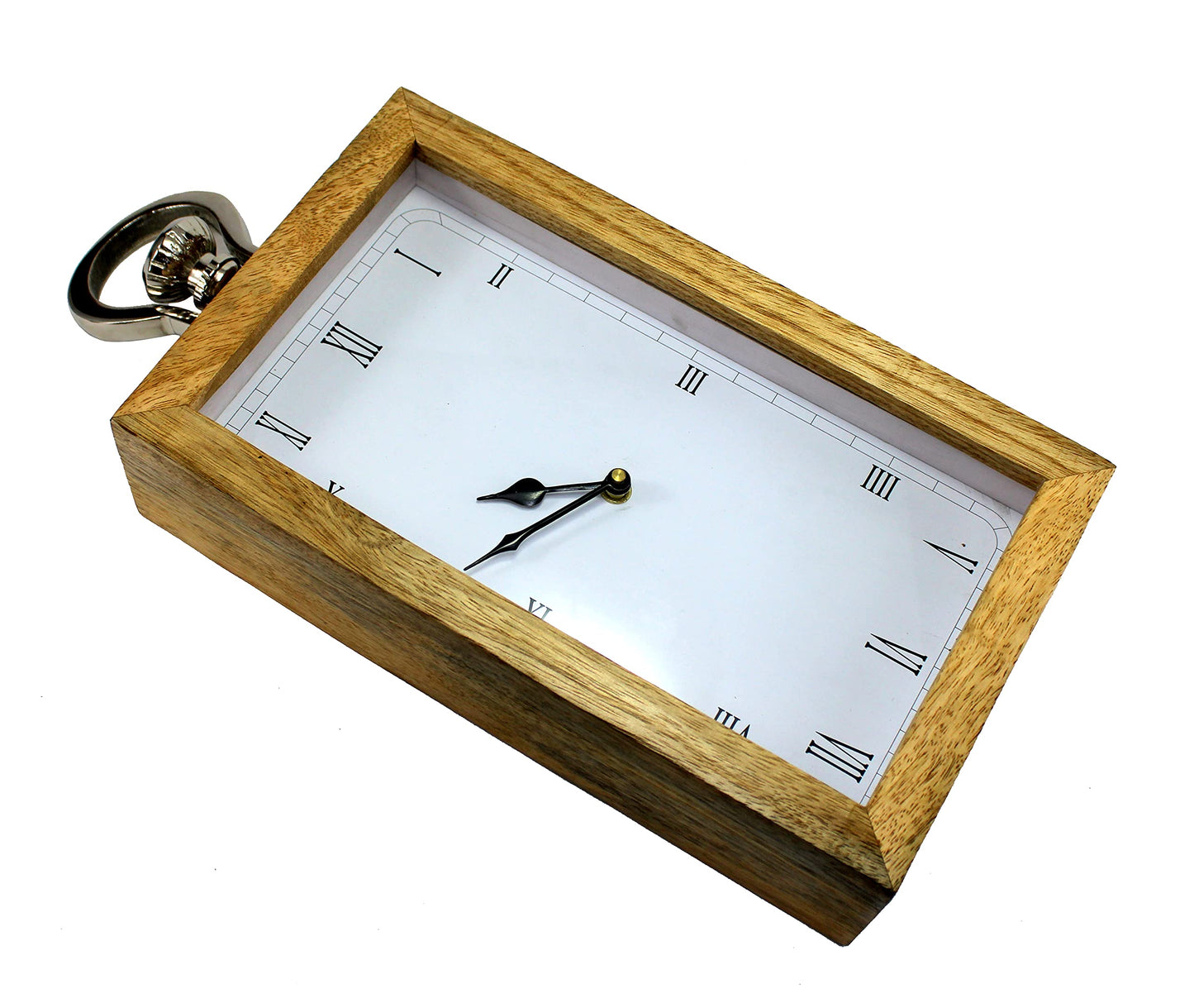eSplanade Wooden Hanging Wall Clock - 12 inches Height | Time Piece | Home Decor