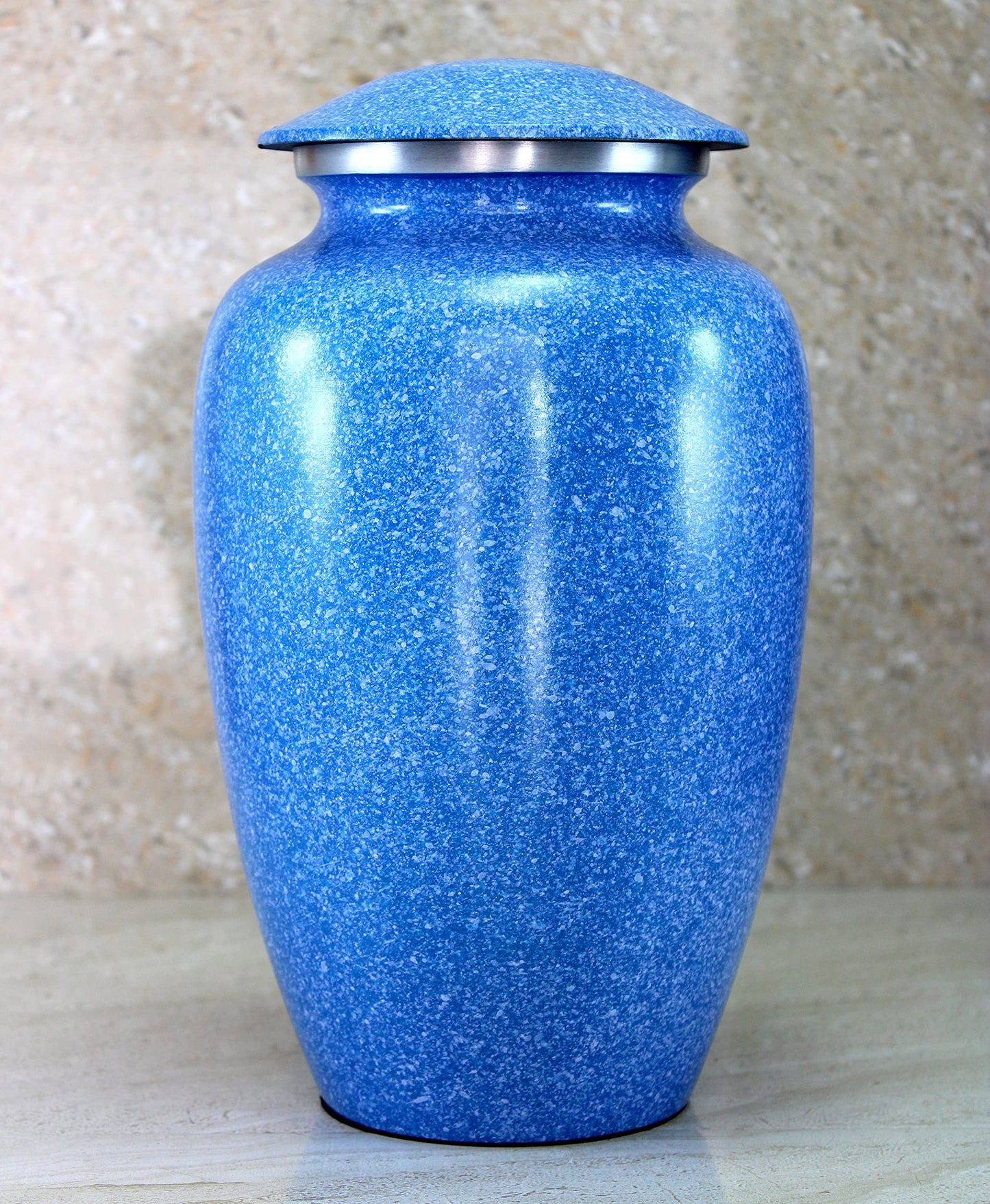 eSplanade Metal Cremation Urn Memorial Jar Pot Container | Full Size Printed Urn for Funeral Ashes Burial | Metal Urns | (Multicolor) - 10" Inches