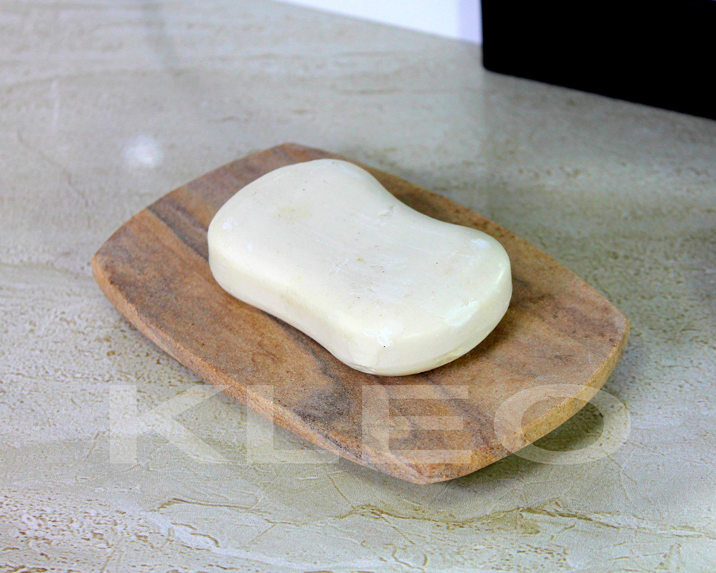 Natural Water Absorbent & Rigged Soap Dish Soap Holder made of Natural Stone - Unique Bath Bathroom Accessories