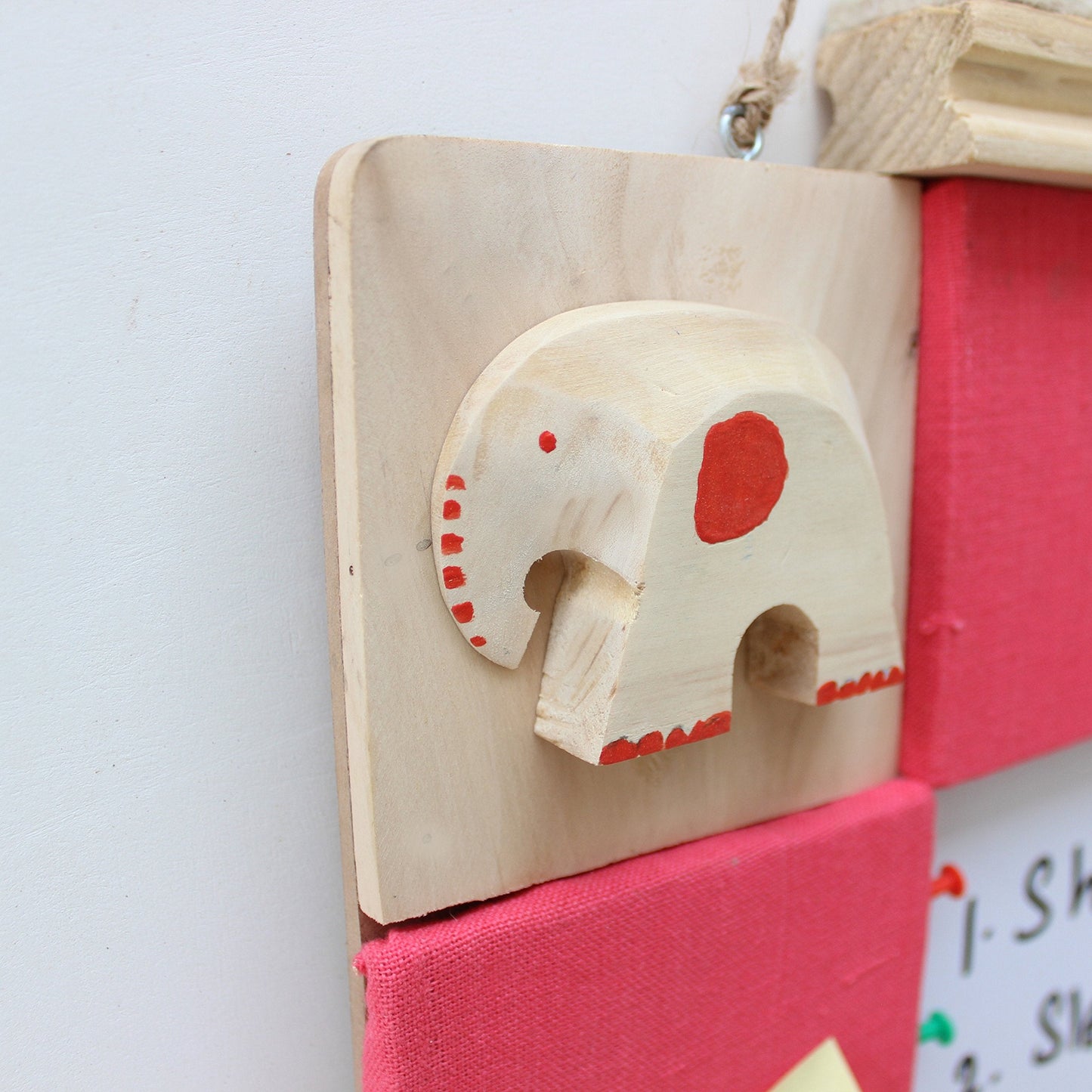 IVEI Pinboard + Whiteboard, Combination (Elephant - Blue & Pink)
