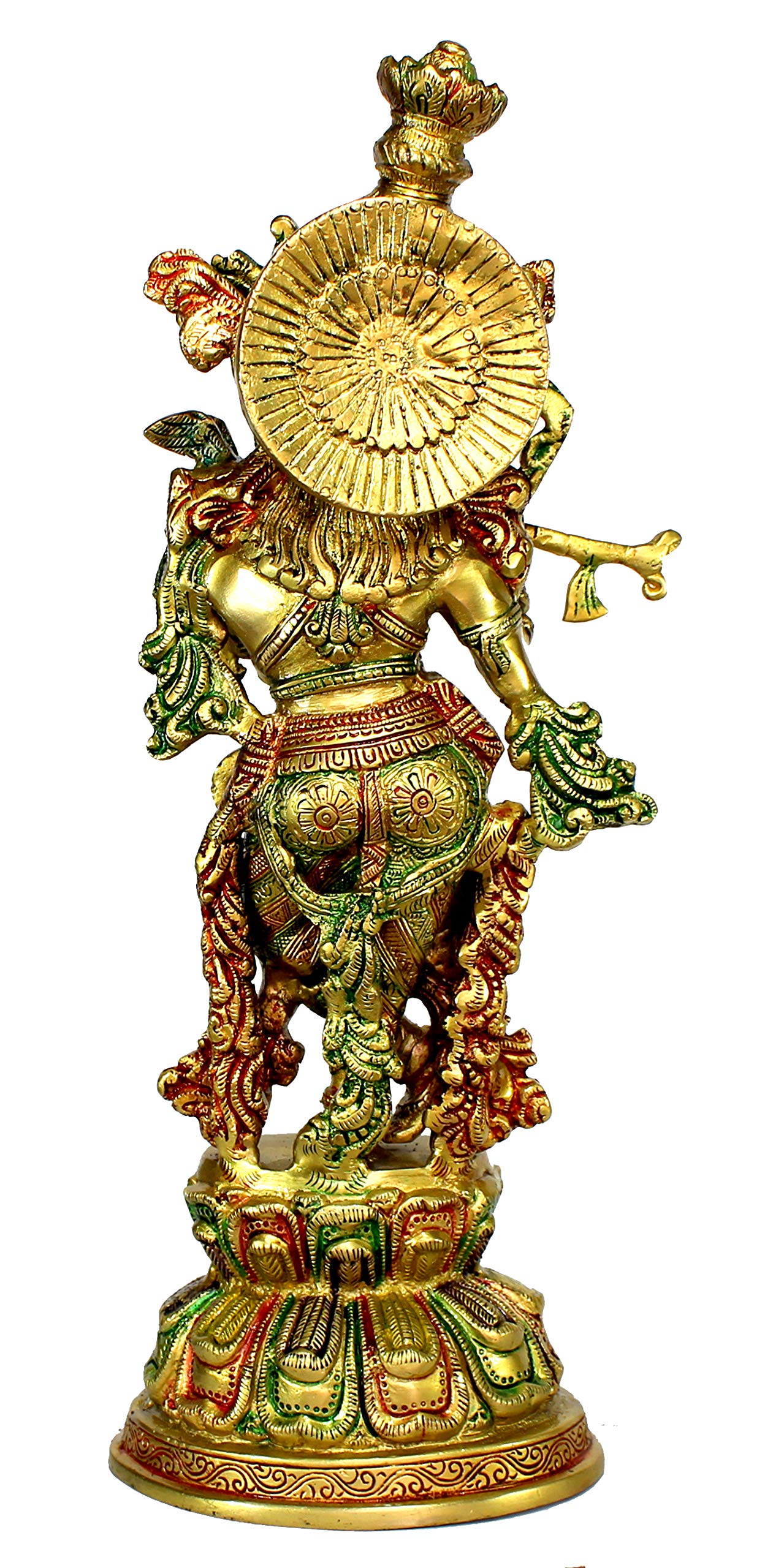 eSplanade Brass Radha Krishna Kishan Murti Idol Statue Sculpture | Pooja Idols | Home Decor (18 Inch)