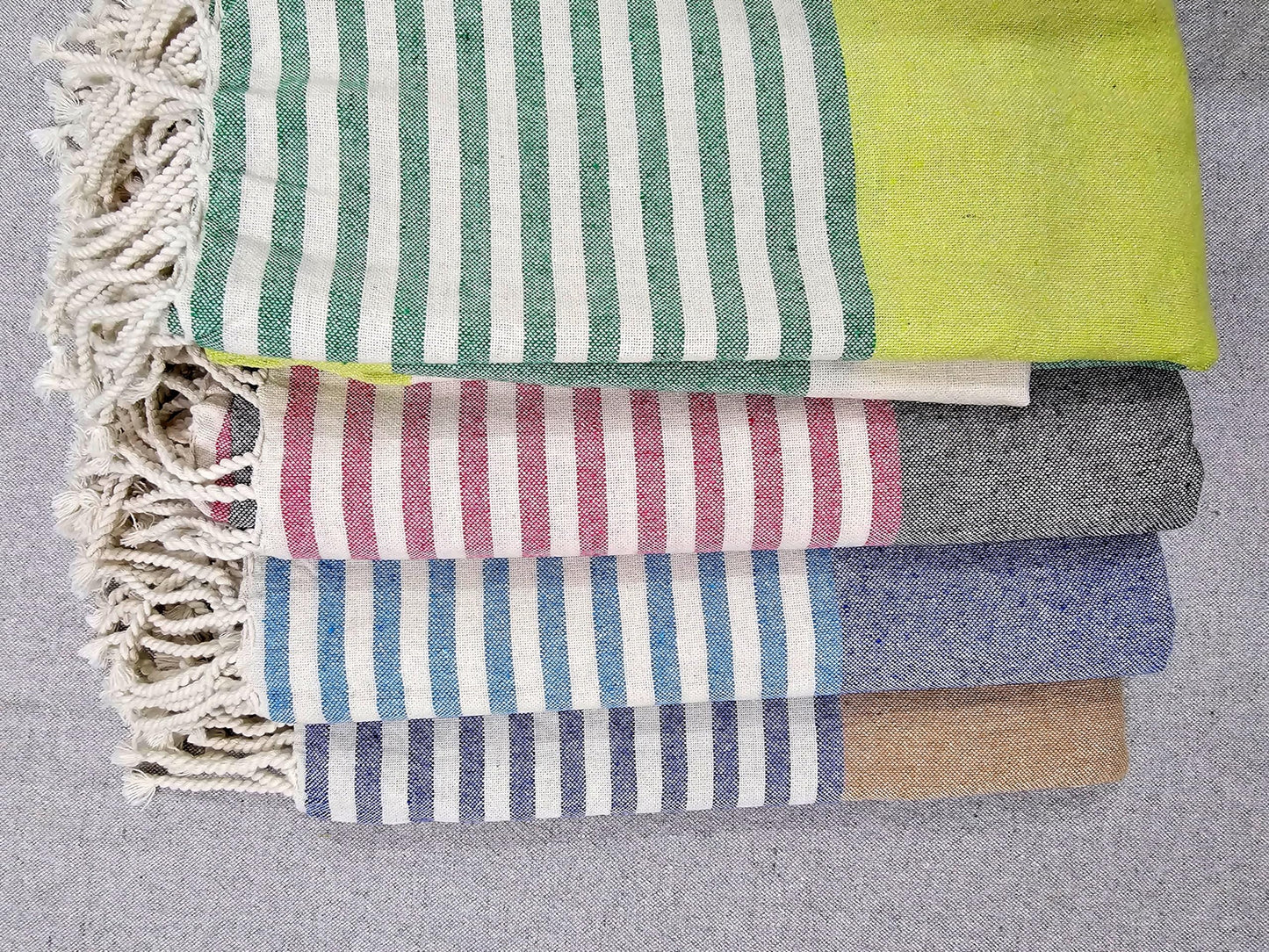 Turkish Beach Towel |100% Cotton Bath Towel | Ultra-Absorbent, Pool, Travel, Quick-Dry, Lightweight, Oversized, Sandproof| Fast Drying | Multi-Purpose Towels | Striped
