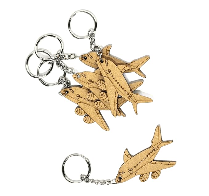 eSplanade DIY MDF Key Chains - Set of 20 | for DIY Activity - Decoupage - Art & Craft Supplies - Do It Yourself