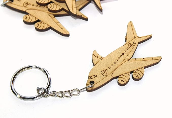 eSplanade DIY MDF Key Chains - Set of 20 | for DIY Activity - Decoupage - Art & Craft Supplies - Do It Yourself