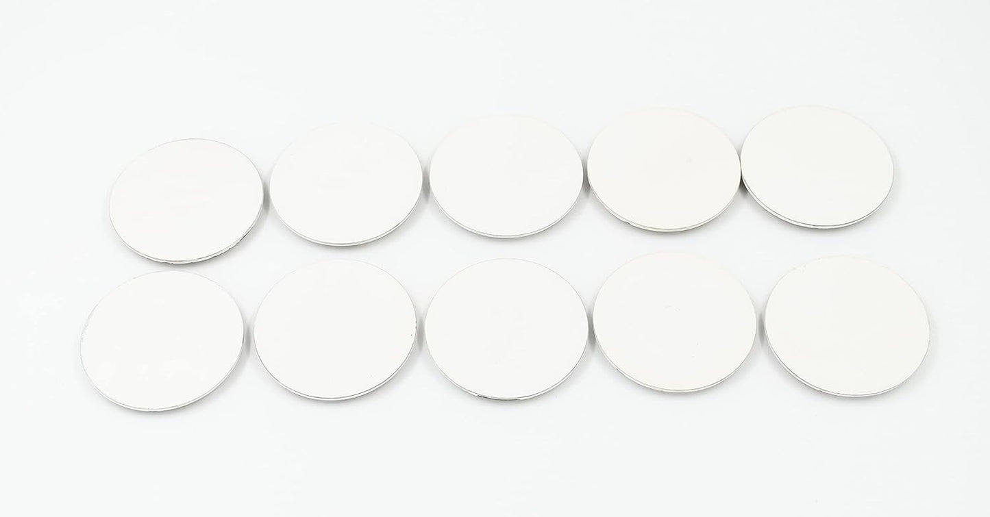 IVEI DIY MDF Wood Sheet Round Craft Magnet with Primer Plain MDF Fridge Magnet Blanks Cutouts- Set of 10 with 3mm- 3in dia for Painting Wooden Sheet Craft, Decoupage, Resin Art Work & Decoration