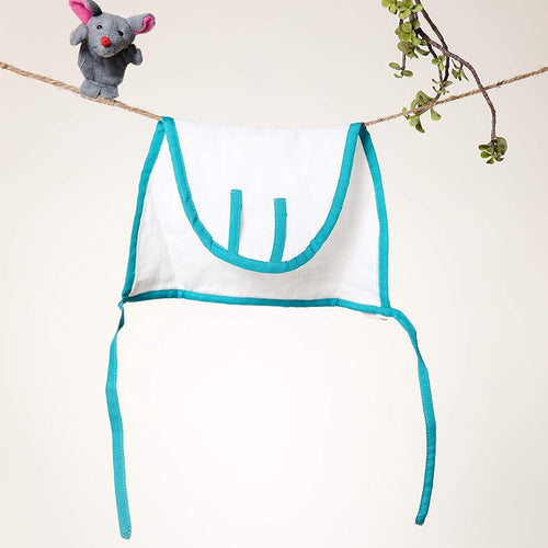 JnB Jacha & Bacha Jumbo Gift Set for Newborns - Set of 6 Nappies, 6 Napkins, 2 Towels, 2 Burp Cloth, 1 Liner - Pure Soft Dhoti Cotton (Blue)
