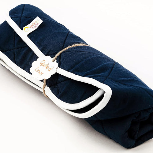 JnB Jacha & Bacha Multi-Purpose Cushioned Protective Mat for Baby - Set of 2 (Navy Blue) | for That Extra Cushioning|