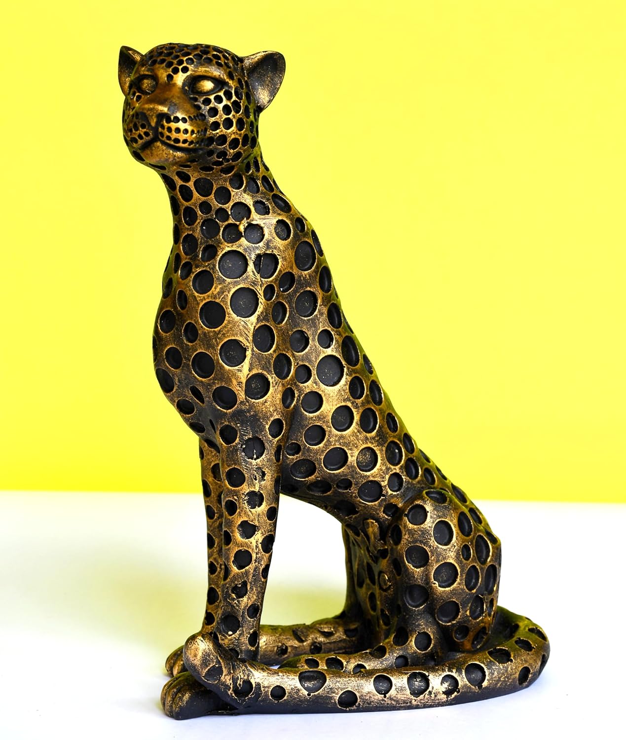 ESPLANADE Resin Black Panther Showpiece Statue Decorative Figurine, Home Decoration Items for Living Room, Antique Look DŽcor, 10in