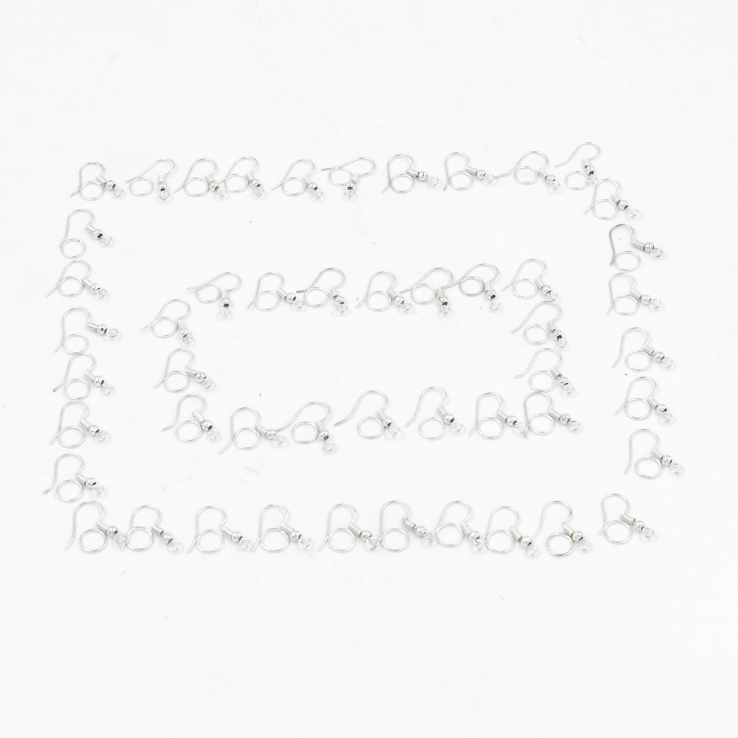 IVEI DIY Earring Hooks & Jump Rings for Jewellery Making Ð Bulk Pack | DIY Projects, Quilling & Craft | Ideal for Artists, Professionals, Kids (50 Silver)