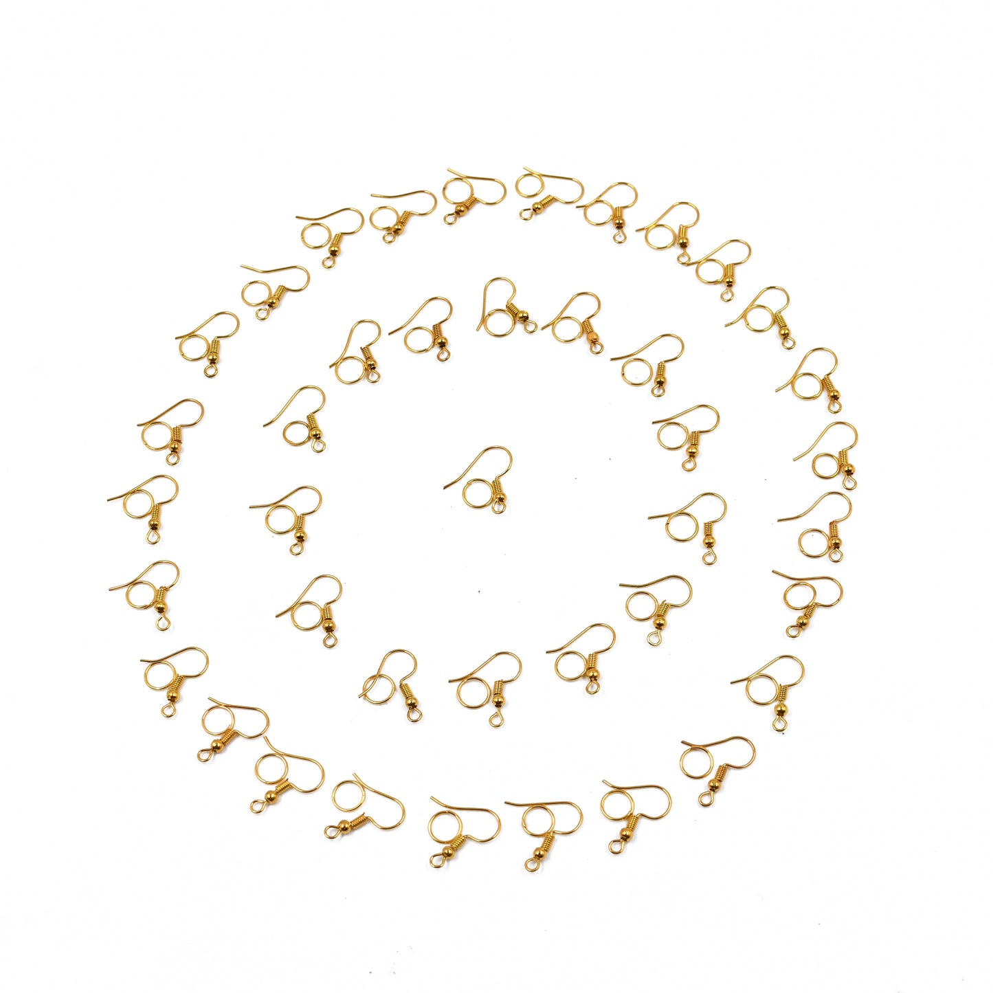 IVEI DIY Earring Hooks & Jump Rings for Jewellery Making Ð Bulk Pack | DIY Projects, Quilling & Craft | Ideal for Artists, Professionals, Kids (50 Golden)