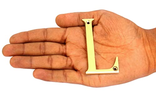 eSplanade - Brass House Hotel Door Name Alphabets - Wall Door Plaque Letter Alphabets - 3" Inches - Golden ("All Alphabet-3")