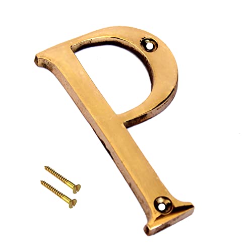 eSplanade - Brass House Hotel Door Name Alphabets - Wall Door Plaque Letter Alphabets - 3" Inches - Golden ("All Alphabet-3")