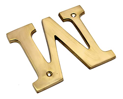 eSplanade Brass House Hotel Door Name Alphabets - Wall Door Plaque Alphabet Letter - Golden - 4" Inches (All Alphabets- 4")