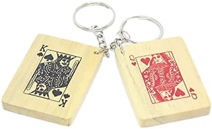 IVEI Poker Themed King And Queen Key Ring -Set of 2 - gift for spouse - poker lovers - couple gifts - valentine's gift