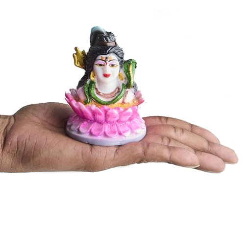 ESPLANADE Murti for Car Dashboard Ð Ashirwad Idol for Home Temple, Office DŽcor Ð Resin Figurine (Shiv)