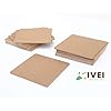 IVEI DIY Thin MDF Coasters Wood Sheet Craft -MDF Plain Wooden Coasters Shaped Blank Cutouts for Painting Wooden Sheet Craft, Decoupage, Resin Art Work & Decoration - Set of 20 (Square)