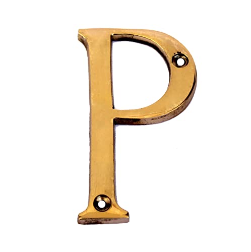 eSplanade - Brass House Hotel Door Name Alphabets - Wall Door Plaque Letter Alphabets - 3" Inches - Golden ("All Alphabet-3")