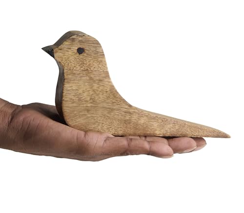 Esplanade Mango Wood Bird Door Stopper – Wooden Door Wedge, Cute & Functional Home Décor Item (Mango Wood Bird Stopper)