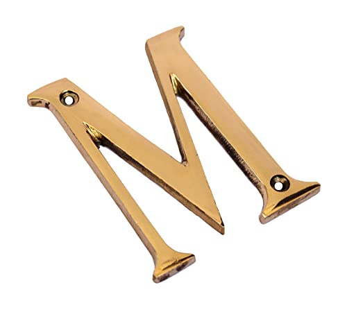 eSplanade - Brass House Hotel Door Name Alphabets - Wall Door Plaque Letter Alphabets - 3" Inches - Golden ("All Alphabet-3")