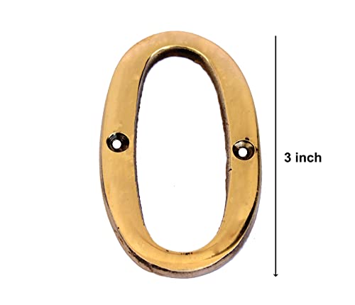 eSplanade - Brass House Hotel Door Name Alphabets - Wall Door Plaque Letter Alphabets - 3" Inches - Golden ("All Alphabet-3")