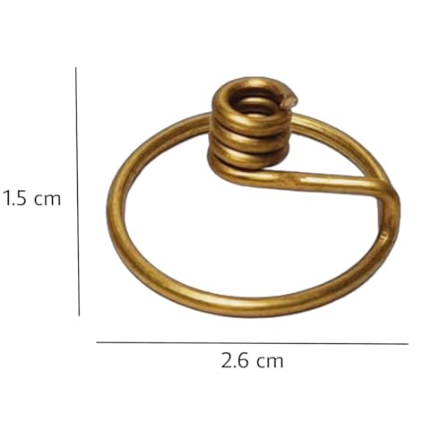 Esplanade Brass Diya Wick Holder – Pack of 6 Niranjan Kadi for Deepak and Oil Lamps, Traditional Thiri Stand for Diya, 2.6 cm Pooja Item